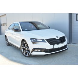 Накладка сплиттер на передний бампер вариант 2 на Skoda Superb III